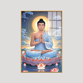 Lovely Lord Gautam Buddha Canvas Printed Acrylic Wall Paintings & Art for Living Room, Office